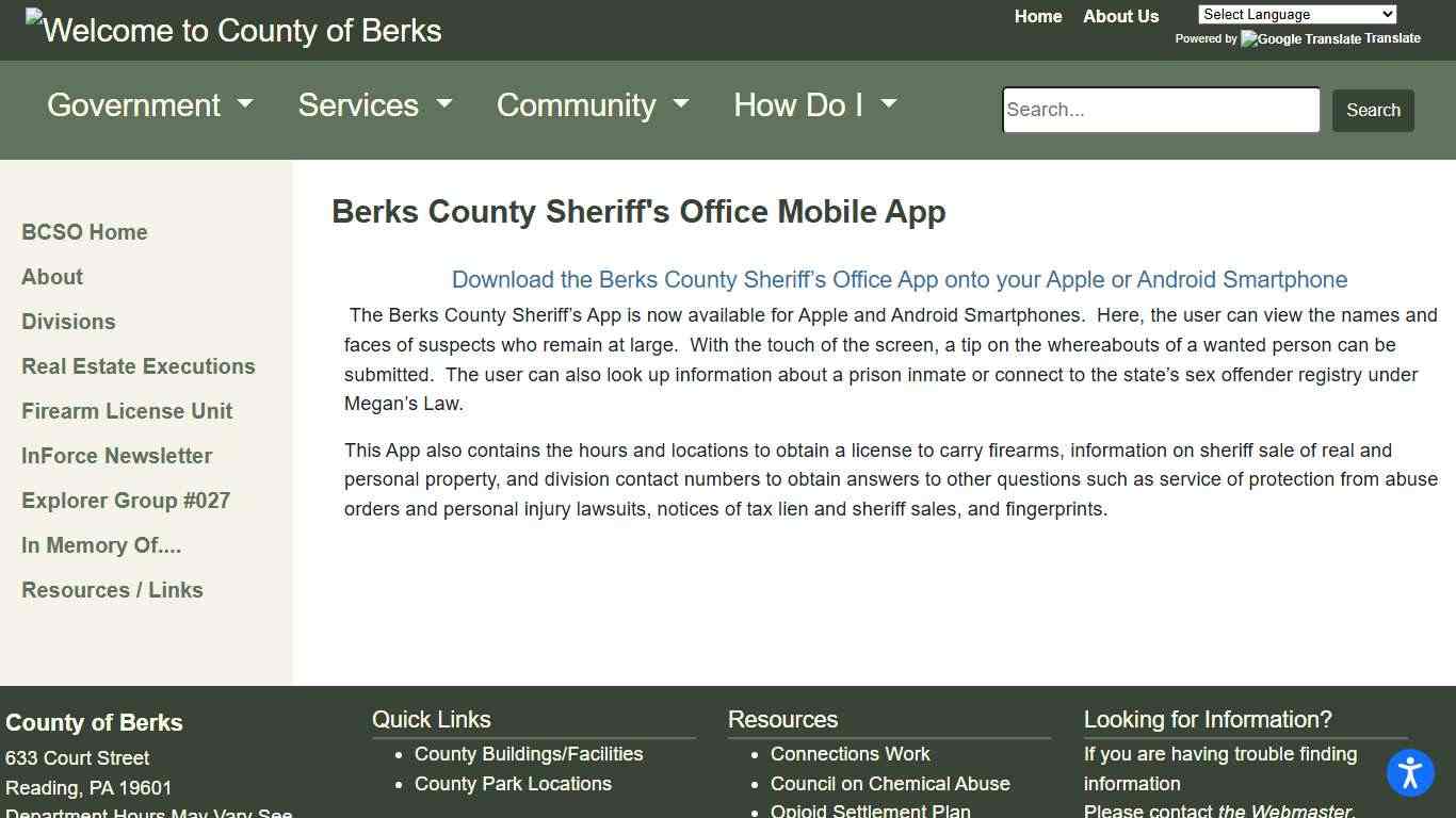 Berks County - Mobile App